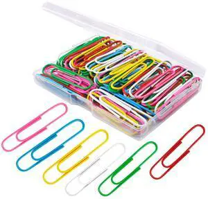 Paper Clips, 100Pcs 2 Inch Large Paperclips Assorted Color Paper Clips, 100Pcs 2 Inch Large Paperclips Assorted Color