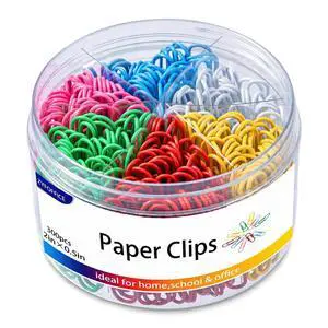 Colored Jumbo Paper Clips, 2 Inch (50mm), 300PCS Colored Jumbo Paper Clips, 2 Inch (50mm), 300PCS