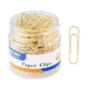 Gold Paper Clips, 300-Count, 1.1 Inch (28mm) Small Gold Paper Clips, 300-Count, 1.1 Inch (28mm) Small