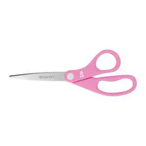 15387 8-Inch Pink Ribbon Stainless Steel Scissors For Office and Home 15387 8-Inch Pink Ribbon Stainless Steel Scissors For Office and Home