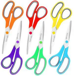 Scissors, 8" Scissors All Purpose Heavy Duty Bulk Set of 6-Pack Scissors, 8" Scissors All Purpose Heavy Duty Bulk Set of 6-Pack