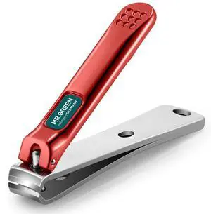 Nail Clippers Curved Blades Fingernail Cutter Nippers Manicure Scissors Stainless Steel Pedicure Tools with Nail Flies (Medium-Red) Nail Clippers Curved Blades Fingernail Cutter Nippers Manicure Scissors Stainless Steel Pedicure Tools with Nail Flies (Medium-Red)