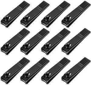 12 Pieces Nail Clipper Set Stainless Steel Nail Cutter Fingernails and Toenail Clipper Cutter for Women Men (Black) 12 Pieces Nail Clipper Set Stainless Steel Nail Cutter Fingernails and Toenail Clipper Cutter for Women Men (Black)