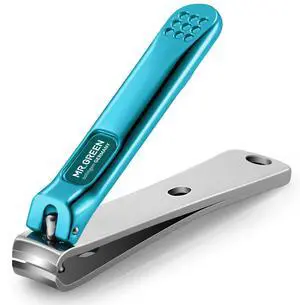 Nail Clippers Curved Blades Fingernail Cutter Nippers Manicure Scissors Stainless Steel Pedicure Tools with Nail Flies (Medium-Blue) Nail Clippers Curved Blades Fingernail Cutter Nippers Manicure Scissors Stainless Steel Pedicure Tools with Nail Flies (Medium-Blue)