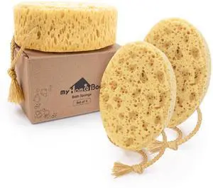Bath Sponge, Foam Loofah, Shower Sponge for Body, Oval, 3 Pack Bath Sponge, Foam Loofah, Shower Sponge for Body, Oval, 3 Pack