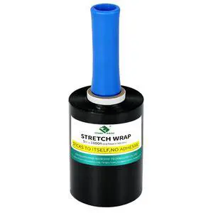 Stretch Film Shrink Wrap Roll - 80 Gauge 5" x 1000Ft - Industrial Strength Plastic Wrap with Handle Durable Self-Adhering Mini Black Wrap for Moving, Packing, Furniture & Pallet, 1-Pack Stretch Film Shrink Wrap Roll - 80 Gauge 5" x 1000Ft - Industrial Strength Plastic Wrap with Handle Durable Self-Adhering Mini Black Wrap for Moving, Packing, Furniture & Pallet, 1-Pack