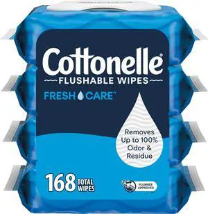 Fresh Care Flushable Wipes, 4 Packs, 42 Wipes per Pack Fresh Care Flushable Wipes, 4 Packs, 42 Wipes per Pack