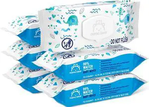 Amazon Brand - 99% Water Baby Wipes, Hypoallergenic, Fragrance Free,72 Count (Pack of 6) Amazon Brand - 99% Water Baby Wipes, Hypoallergenic, Fragrance Free,72 Count (Pack of 6)
