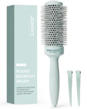 NaturaVol Round Brush for Blow Out, Round Hair Brush for Blow Drying NaturaVol Round Brush for Blow Out, Round Hair Brush for Blow Drying