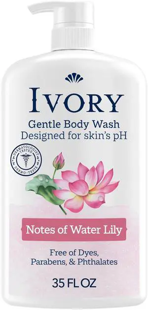 Body Wash, Designed for the Whole Family, Gentle Formula, Free of Dyes Heavy Perfumes Parabens Phthalates & Silicones, Designed for Skin's pH, Water Lily Scent, 35 oz Body Wash, Designed for the Whole Family, Gentle Formula, Free of Dyes Heavy Perfumes Parabens Phthalates & Silicones, Designed for Skin's pH, Water Lily Scent, 35 oz