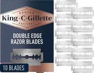 Double Edge Safety Razor Blades 10 count, Stainless Steel Platinum Coated Blades Double Edge Safety Razor Blades 10 count, Stainless Steel Platinum Coated Blades