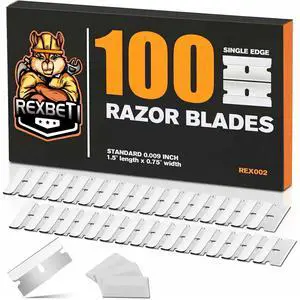 100 Pack Single Edge Razor Blades, Industrial Scraper Razor Blades 100 Pack Single Edge Razor Blades, Industrial Scraper Razor Blades