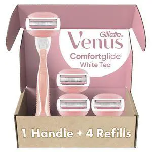 ComfortGlide White Tea Women's Razor 1 Handle + 4 Blade Refills ComfortGlide White Tea Women's Razor 1 Handle + 4 Blade Refills