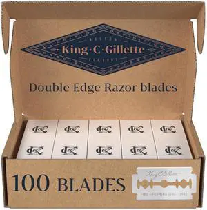 Double-Edge Safety Razor blades for better control, 100 count, with anti-friction coating Double-Edge Safety Razor blades for better control, 100 count, with anti-friction coating