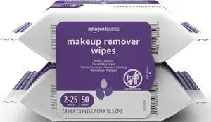 Makeup Remover Wipes, Gentle Cleansing, Dermatologist Tested, Night Calming, Plant Based, Alcohol-Free, Removes Waterproof Mascara, 25 Count Per Pack, Pack of 2 Makeup Remover Wipes, Gentle Cleansing, Dermatologist Tested, Night Calming, Plant Based, Alcohol-Free, Removes Waterproof Mascara, 25 Count Per Pack, Pack of 2