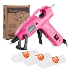 Mini Hot Glue Gun Kit 20Watt High Temp Glue Guns Tool with 55-Inch Cord, Includes 30 Glue Sticks for Glue Gun Crafts DIY, School Art, Quick Home Repair (Pink) Mini Hot Glue Gun Kit 20Watt High Temp Glue Guns Tool with 55-Inch Cord, Includes 30 Glue Sticks for Glue Gun Crafts DIY, School Art, Quick Home Repair (Pink)