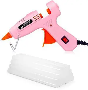Glue Gun, Mini Hot Glue Gun Kit with 20 Glue Sticks, Hot Glue Guns for Crafts School DIY Arts Home Quick Repairs, Pink Glue Gun, Mini Hot Glue Gun Kit with 20 Glue Sticks, Hot Glue Guns for Crafts School DIY Arts Home Quick Repairs, Pink