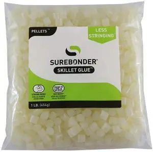 B-2001 Less Stringing Skillet Glue Cube Pellets for Crafts and Floral Projects, 1 lb Bag, Use in Surebonder Glue Skillets, Cream Color B-2001 Less Stringing Skillet Glue Cube Pellets for Crafts and Floral Projects, 1 lb Bag, Use in Surebonder Glue Skillets, Cream Color