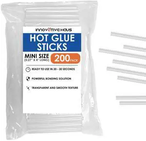 Mini Hot Glue Sticks for Mini Glue Guns, Clear, 200 Pack Mini Hot Glue Sticks for Mini Glue Guns, Clear, 200 Pack