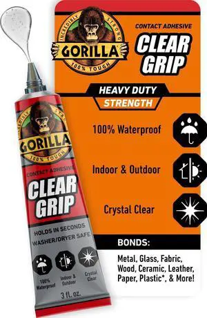 Clear Grip Waterproof Contact Adhesive, 3 oz Tube Clear Grip Waterproof Contact Adhesive, 3 oz Tube