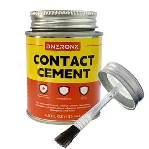 Contact Cement Adhesive 4.5 Oz, Professional Neoprene Contact Adhesive, Strong Bonding for Woodworking, Leather, Repairs and Crafts, Heat-Resistant, Quick-Drying Contact Cement Adhesive 4.5 Oz, Professional Neoprene Contact Adhesive, Strong Bonding for Woodworking, Leather, Repairs and Crafts, Heat-Resistant, Quick-Drying