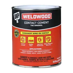 Weldwood Original Contact Cement, Tan, 16 Oz (7079800271) Weldwood Original Contact Cement, Tan, 16 Oz (7079800271)
