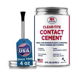 Clear-Tite Contact Cement 4 oz - Adhesive Glue for Laminate & Wood Clear-Tite Contact Cement 4 oz - Adhesive Glue for Laminate & Wood