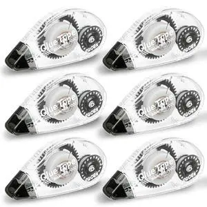 Double Sided Glue Tape Roller 156 ft Total, 6-Pack, Grey Double Sided Glue Tape Roller 156 ft Total, 6-Pack, Grey
