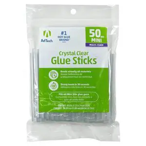 Mini Hot Glue Sticks 50 Pack, 4" Length, Crystal Clear, Fast & Strong Bonding, Multi-Temp for High & Low Temp Glue Guns, Acid-Free Mini Hot Glue Sticks 50 Pack, 4" Length, Crystal Clear, Fast & Strong Bonding, Multi-Temp for High & Low Temp Glue Guns, Acid-Free