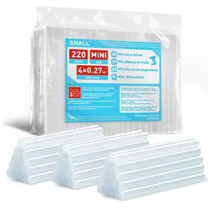 Mini Hot Glue Sticks, 0.27 Dia x 4 Long, 220-pack Clear Hot Melt Glue Gun Sticks for All-temp Mini Glue Guns, Multipurpose for Kids Adults DIY Art Craft Sealing Repairing Festival Decoration Mini Hot Glue Sticks, 0.27 Dia x 4 Long, 220-pack Clear Hot Melt Glue Gun Sticks for All-temp Mini Glue Guns, Multipurpose for Kids Adults DIY Art Craft Sealing Repairing Festival Decoration