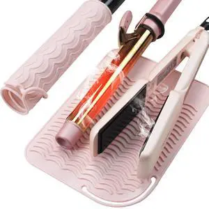 Professional Heating Pad Silicone Mat for Hair Tools, Travel Heat Mat Cover for Flat Iron Hair Straightener and Curling Iron Mat, Non-Slip Silicone Mat Pouch for Countertop, Size 9"x6.5" Professional Heating Pad Silicone Mat for Hair Tools, Travel Heat Mat Cover for Flat Iron Hair Straightener and Curling Iron Mat, Non-Slip Silicone Mat Pouch for Countertop, Size 9"x6.5"