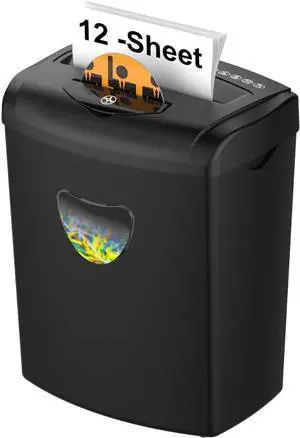 12-Sheet Cross Cut Paper Shredder with Large 5.55-Gallon Basket - P-4 Security, 3-Mode Shred for Cards/CDs/Staples/Clips - Jam Proof System for Office (ETL Certified) 12-Sheet Cross Cut Paper Shredder with Large 5.55-Gallon Basket - P-4 Security, 3-Mode Shred for Cards/CDs/Staples/Clips - Jam Proof System for Office (ETL Certified)