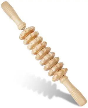 Manual Wooden Fascia Massage Roller Trigger Points for Release Cellulite Sore Muscle Blasting (Straight-9-Wheel) Manual Wooden Fascia Massage Roller Trigger Points for Release Cellulite Sore Muscle Blasting (Straight-9-Wheel)