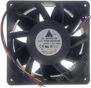 WRIARICH Delta FFB1424SHG Industrial Axial Cooling Fan, 14051 140×140×51mm DC 24V 2.3A Ball Bearing Fan for Server, Inverter & Industrial Cabinet WRIARICH Delta FFB1424SHG Industrial Axial Cooling Fan, 14051 140×140×51mm DC 24V 2.3A Ball Bearing Fan for Server, Inverter & Industrial Cabinet