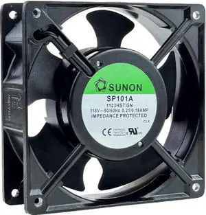WRIARICH SUNON SP101A-1123HST.GN 12038 AC115V 0.21/0.18A 2-Pin Cooling Fan, 120×120×38mm 2900RPM High Airflow Aluminum Frame Cabinet Fan WRIARICH SUNON SP101A-1123HST.GN 12038 AC115V 0.21/0.18A 2-Pin Cooling Fan, 120×120×38mm 2900RPM High Airflow Aluminum Frame Cabinet Fan