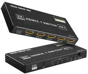 WRIARICH 4 in 1 Out 8K HDMI 2.1 Switch with IR Remote, 48Gbps Auto HDMI Switcher Support 8K@60Hz HDR10 HDCP2.3, for PS5/PS4/PS3, Xbox, Nintendo Switch, HDTV Monitor WRIARICH 4 in 1 Out 8K HDMI 2.1 Switch with IR Remote, 48Gbps Auto HDMI Switcher Support 8K@60Hz HDR10 HDCP2.3, for PS5/PS4/PS3, Xbox, Nintendo Switch, HDTV Monitor