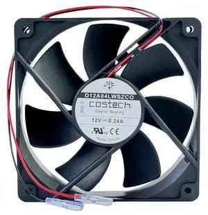 WRIARICH COSTECH D12A04LWSZC0 Cooling Fan, DC12V 0.24A, 120×120×25mm 2-Wire 12025 Fan WRIARICH COSTECH D12A04LWSZC0 Cooling Fan, DC12V 0.24A, 120×120×25mm 2-Wire 12025 Fan