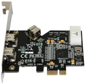WRIARICH PCIe x1 3-Port IEEE 1394B FireWire 800 Controller Card WRIARICH PCIe x1 3-Port IEEE 1394B FireWire 800 Controller Card