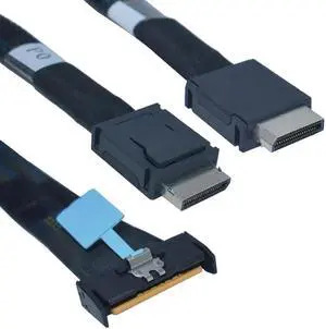 WRIARICH PCIe 5.0 MCIO x8 to Dual OCuLink SFF-8611 4i Breakout Cable, 80CM / 2.6FT High-Speed Server Storage Interconnect Wire WRIARICH PCIe 5.0 MCIO x8 to Dual OCuLink SFF-8611 4i Breakout Cable, 80CM / 2.6FT High-Speed Server Storage Interconnect Wire