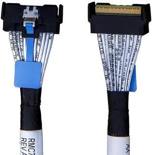 WRIARICH 80CM PCIe Gen5 MCIO Straight Cable, Mini Cool Edge IO SFF-TA-1016 74Pin x8 Male to Male Twinax Server Storage Cord WRIARICH 80CM PCIe Gen5 MCIO Straight Cable, Mini Cool Edge IO SFF-TA-1016 74Pin x8 Male to Male Twinax Server Storage Cord