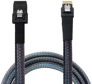 WRIARICH 2PCS SFF-8654 4i 38Pin to SFF-8087 4i 36Pin Slimline SAS 4.0 Cable, 1.6FT Black Server Storage Cable WRIARICH 2PCS SFF-8654 4i 38Pin to SFF-8087 4i 36Pin Slimline SAS 4.0 Cable, 1.6FT Black Server Storage Cable