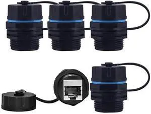 WRIARICH 5 PCS IP67 Panel Mount Shielded Waterproof RJ45 Female to Female Coupler with Dust Caps, Pure Copper Outdoor LAN Cable Extender, Compatible with Cat5/Cat5e/Cat6/Cat6A/Cat7 Ethernet Cables WRIARICH 5 PCS IP67 Panel Mount Shielded Waterproof RJ45 Female to Female Coupler with Dust Caps, Pure Copper Outdoor LAN Cable Extender, Compatible with Cat5/Cat5e/Cat6/Cat6A/Cat7 Ethernet Cables