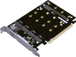 WRIARICH PCIe 4.0 x16 to 4 M.2 NVMe SSD Expansion Card, Gen4 Full Speed 1-to-4 Quad NVMe Adapter Supports 2242/2260/2280/22110 SSD (Without Heatsink) WRIARICH PCIe 4.0 x16 to 4 M.2 NVMe SSD Expansion Card, Gen4 Full Speed 1-to-4 Quad NVMe Adapter Supports 2242/2260/2280/22110 SSD (Without Heatsink)