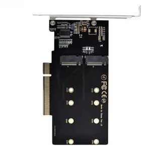 WRIARICH Dual M.2 to PCIe 3.0 X8 Adapter Card for NVME & AHCI SSD WRIARICH Dual M.2 to PCIe 3.0 X8 Adapter Card for NVME & AHCI SSD