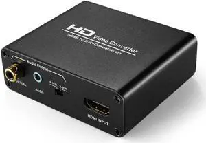 WRIARICH HDMI to DVI Converter with Audio Extractor, 1080P 720P Video Adapter with 3.5mm AUX, 2 RCA Stereo & Coaxial Digital Audio Output, Supports 2.0 Stereo & 5.1 Surround Sound WRIARICH HDMI to DVI Converter with Audio Extractor, 1080P 720P Video Adapter with 3.5mm AUX, 2 RCA Stereo & Coaxial Digital Audio Output, Supports 2.0 Stereo & 5.1 Surround Sound