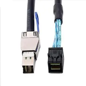 WRIARICH 3M Mini SAS HD Cable with Built-in IC Chip, SFF-8644 External to SFF-8643 Internal SAS 3.0 12Gbps Server Interconnect Cable, 28AWG Pure Copper Wire for RAID Storage Arrays WRIARICH 3M Mini SAS HD Cable with Built-in IC Chip, SFF-8644 External to SFF-8643 Internal SAS 3.0 12Gbps Server Interconnect Cable, 28AWG Pure Copper Wire for RAID Storage Arrays