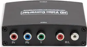 WRIARICH Component YPbPr RCA Audio to HDMI 1.3 Converter, Analog RGB Component Video + Stereo RCA Audio to Digital HDMI Output Adapter WRIARICH Component YPbPr RCA Audio to HDMI 1.3 Converter, Analog RGB Component Video + Stereo RCA Audio to Digital HDMI Output Adapter