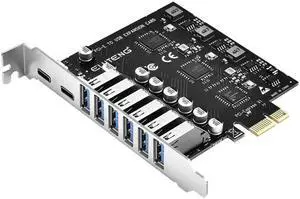 WRIARICH 8-Port PCIe USB 3.2 Gen2 Expansion Card, PCI Express USB Hub Controller Adapter (6×USB-A + 2×USB-C) with 3 Independent Power Modules, 10Gbps Superspeed WRIARICH 8-Port PCIe USB 3.2 Gen2 Expansion Card, PCI Express USB Hub Controller Adapter (6×USB-A + 2×USB-C) with 3 Independent Power Modules, 10Gbps Superspeed