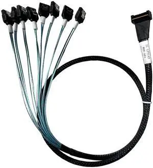 SlimSAS X8 SFF-8654 74Pin to 8×SATA 7Pin Breakout Cable, 85CM Internal Storage Fanout Cable, Exact Match for Dell PERC H750 / H755 RAID Controllers, Connect SlimSAS RAID Host to SATA Hard Drive Backpl SlimSAS X8 SFF-8654 74Pin to 8×SATA 7Pin Breakout Cable, 85CM Internal Storage Fanout Cable, Exact Match for Dell PERC H750 / H755 RAID Controllers, Connect SlimSAS RAID Host to SATA Hard Drive Backpl