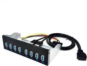 WRIARICH 8 Port USB 3.0 Front Panel Hub, 5.25 Inch Drive Bay Internal USB Splitter for Desktop Computer Case USB Expansion WRIARICH 8 Port USB 3.0 Front Panel Hub, 5.25 Inch Drive Bay Internal USB Splitter for Desktop Computer Case USB Expansion